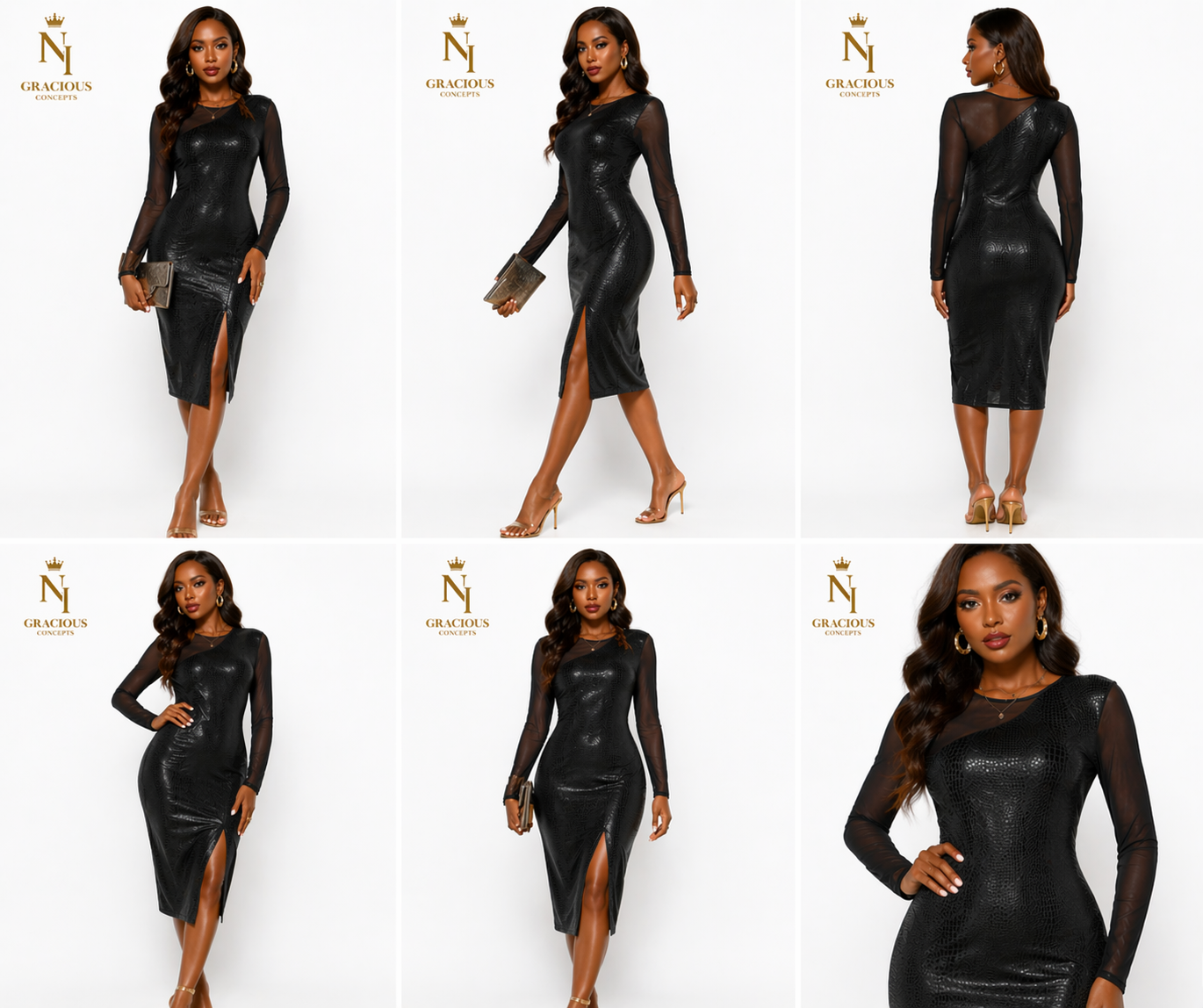Ni Gracious Concepts – Luxe Noir Sculpt Dress