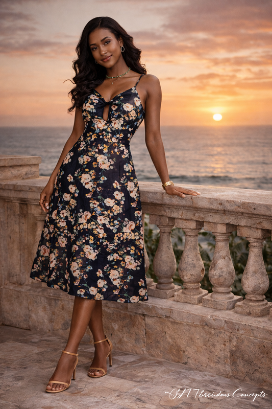 Amara Floral Midi Dress