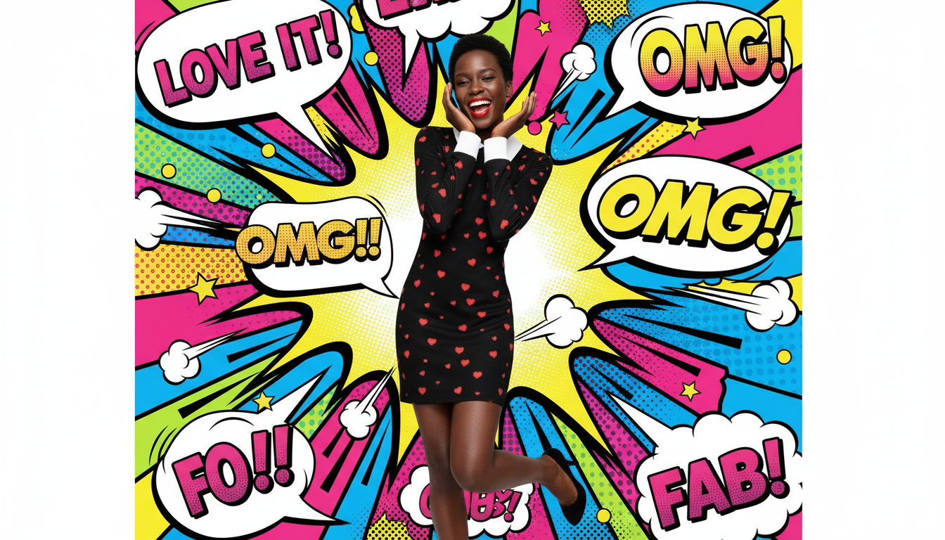 Amour Heart Print Mini Dress