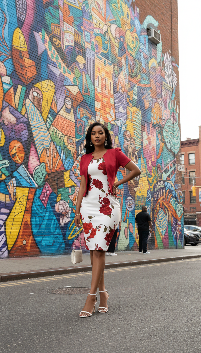 Scarlet Bloom Elegance Dress Set