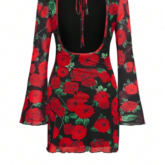 Rose Noir Statement Dress