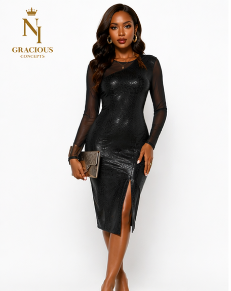 Ni Gracious Concepts – Luxe Noir Sculpt Dress