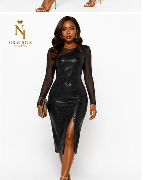Ni Gracious Concepts – Luxe Noir Sculpt Dress