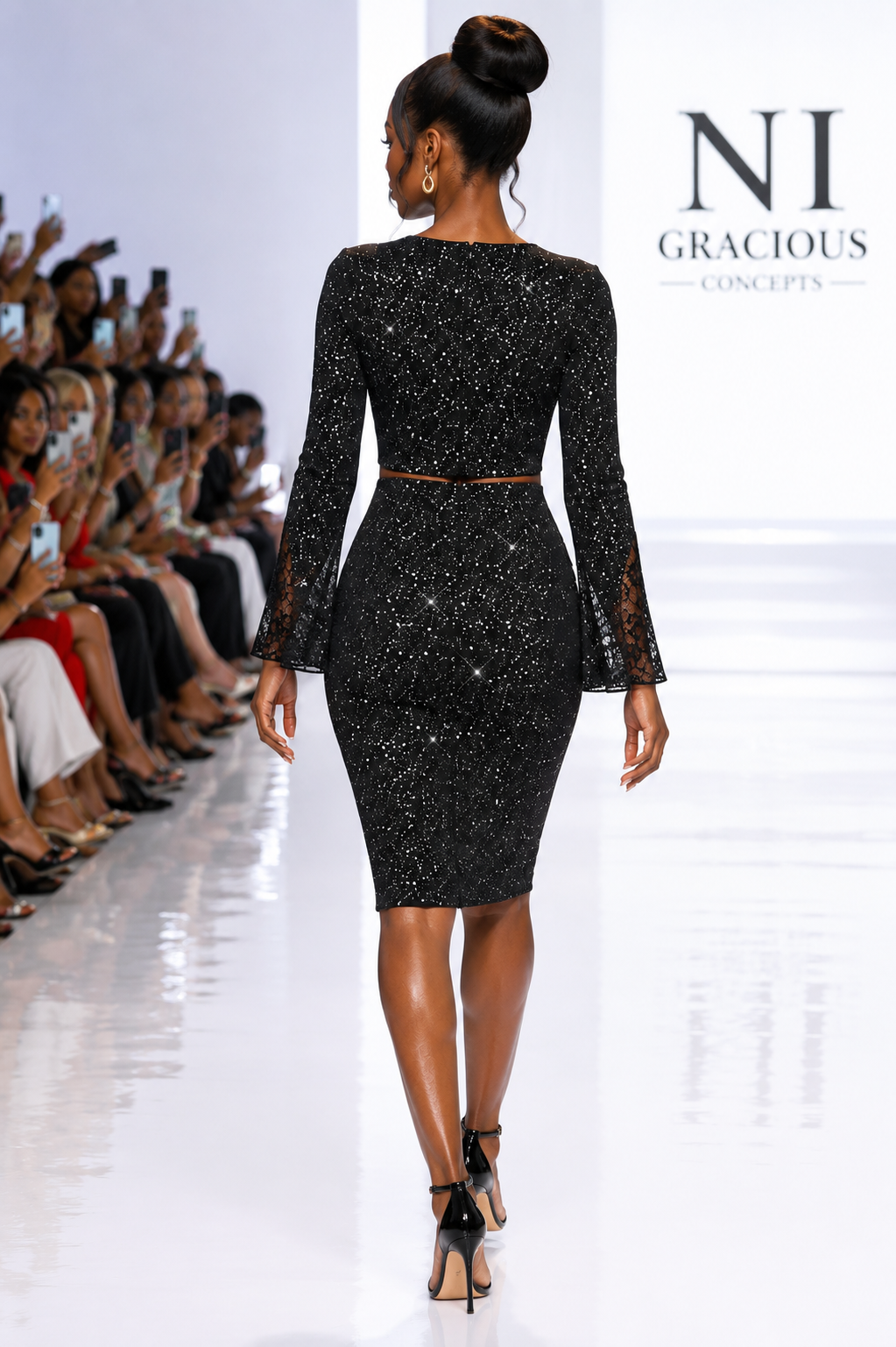 Midnight Sparkle Bodycon Mini Dress