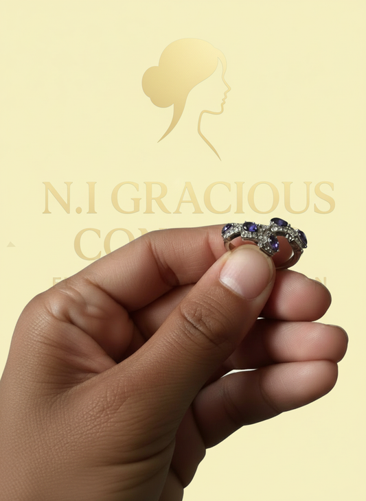 Blue Crystal Mini Hoop Earrings