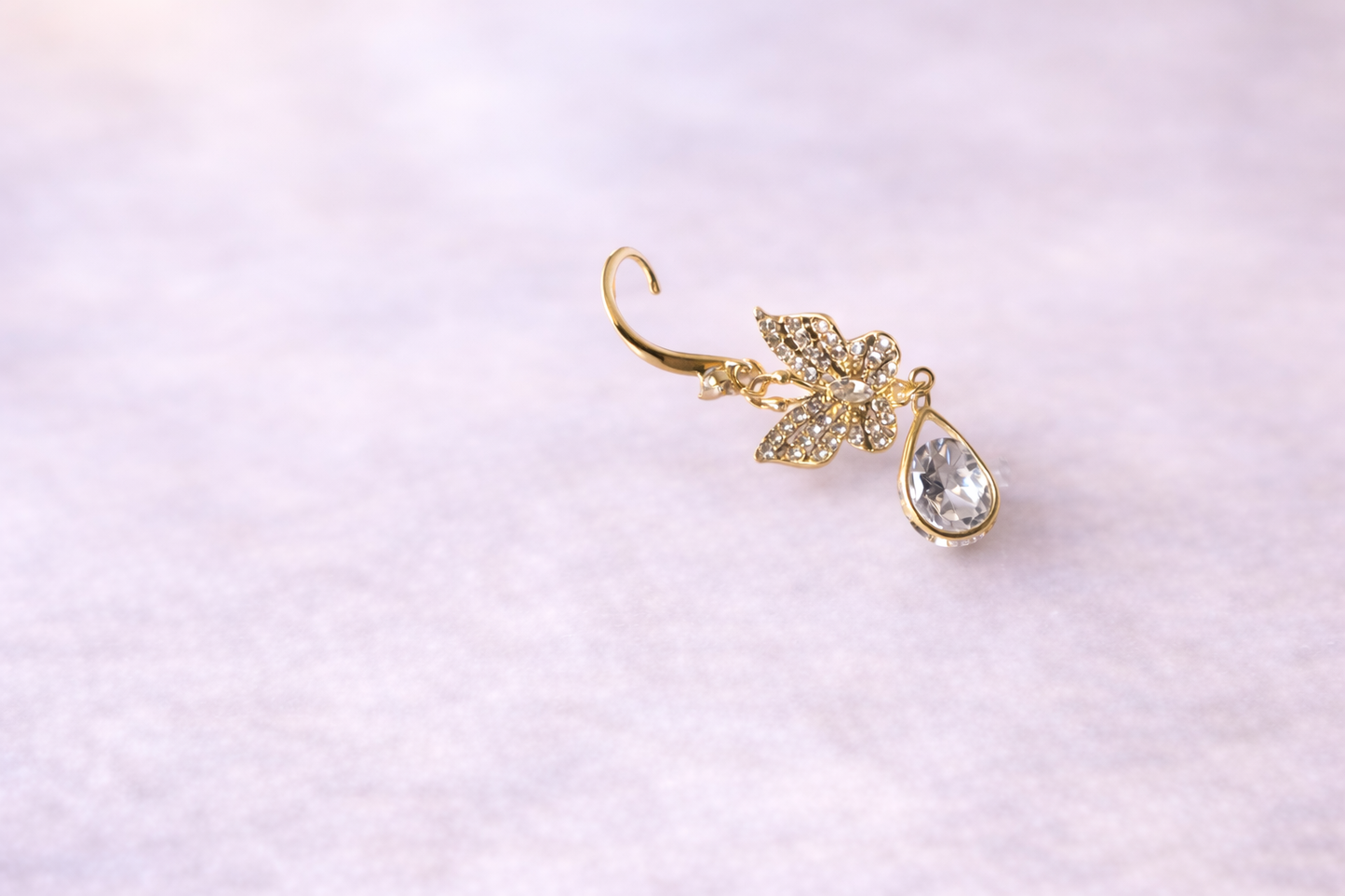 Crystal Dragonfly Drop Earrings